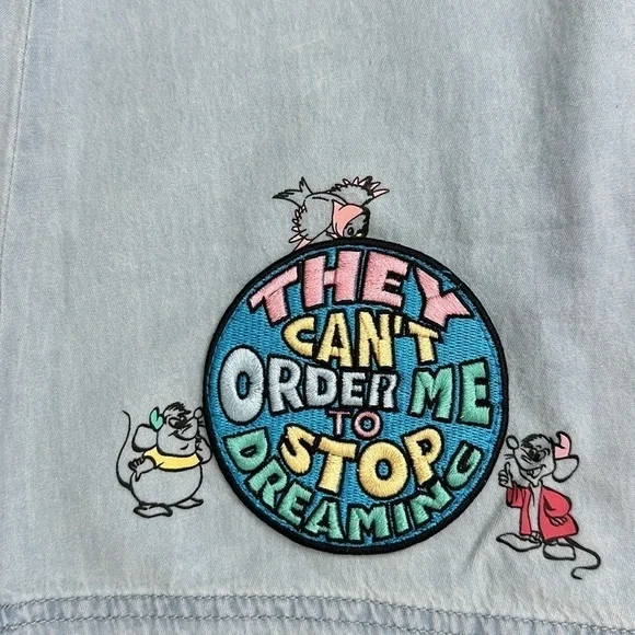 Disney parks Cinderella themed denim skirt with patches size medium - Picture 2 of 6